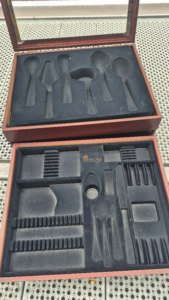 Bestekkoffer sola, Ophalen of Verzenden, Gebruikt, Sola, Hout