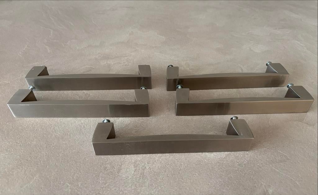 5x Z.G.A.N. Kastgrepen RVS-look - Hartafstand 160mm, Ophalen of Verzenden, Zo goed als nieuw