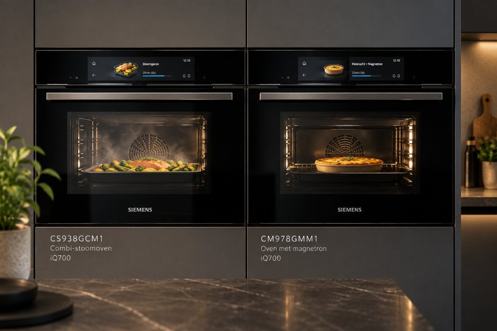 Siemens CS938GCM1 + CM978GMM1 stoom en magnetron oven, Witgoed en Apparatuur, Minder dan 45 cm, 60 cm of meer, Ophalen of Verzenden