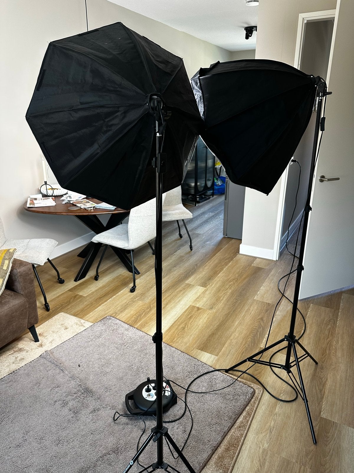 Bresser Fotostudio Lampen Set met Statieven en Softboxen, Audio, Tv en Foto, Fotografie | Fotostudio en Toebehoren, Zo goed als nieuw
