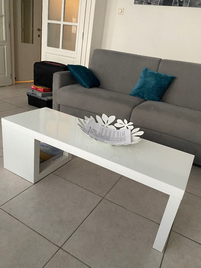 Salontafel wit, Ophalen, 100 tot 150 cm, 50 tot 100 cm, Zo goed als nieuw