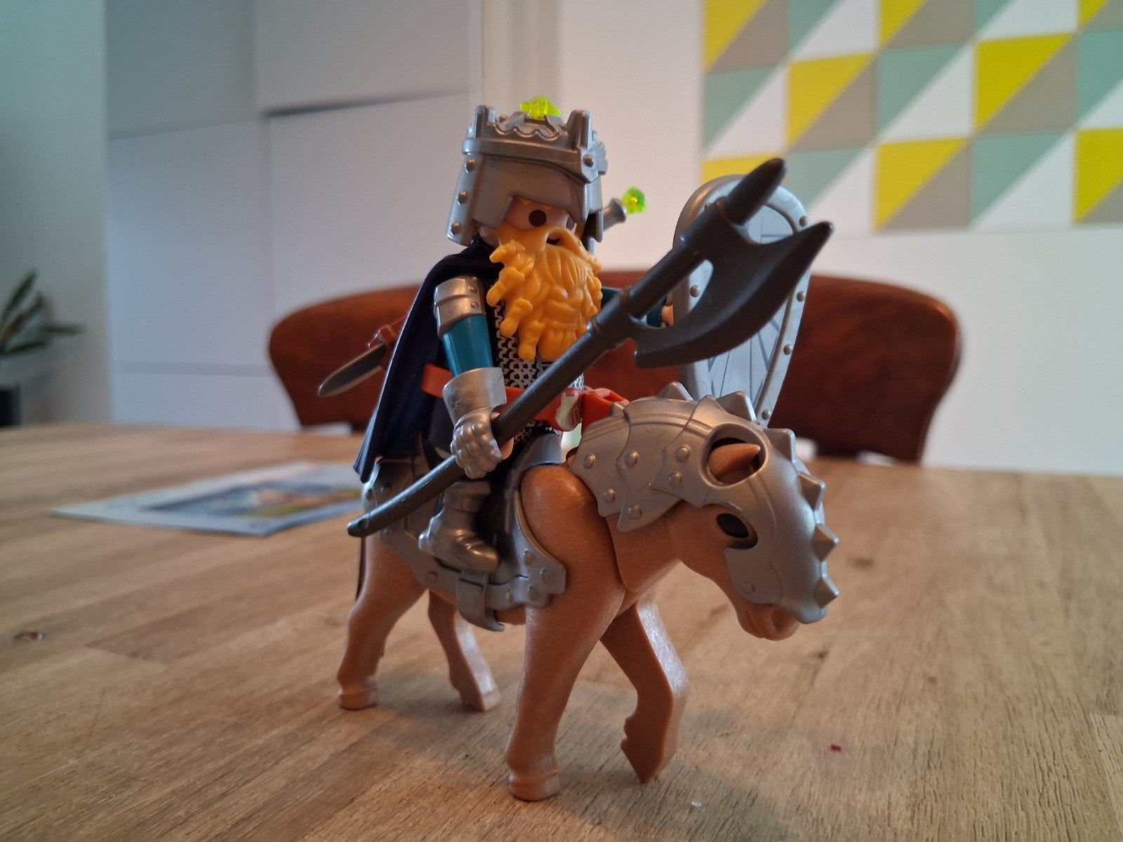 Playmobil Knights Dwergenkoning met Strijdros (9345), Complete set, Ophalen of Verzenden, Zo goed als nieuw, Knights