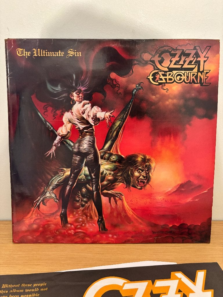 Lp - Ozzy Osbourne - the ultimate sin, LP, Gebruikt, Inclusief insert, Ophalen of Verzenden