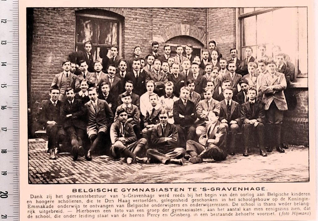 leger 1916: Belgische gymnasiasten in Den Haag, Verzenden, Voor 1940, Gebruikt, Overige onderwerpen