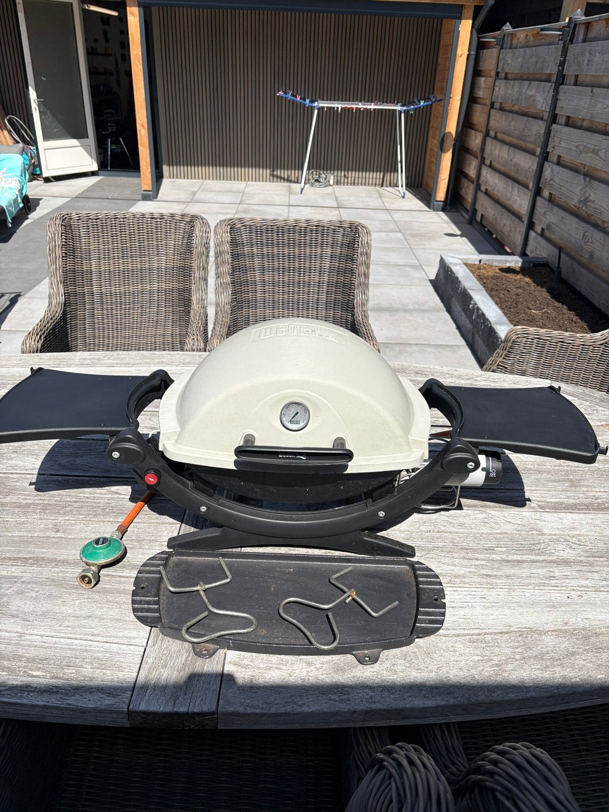 Weber Q serie gasbbq, Ophalen, Gebruikt