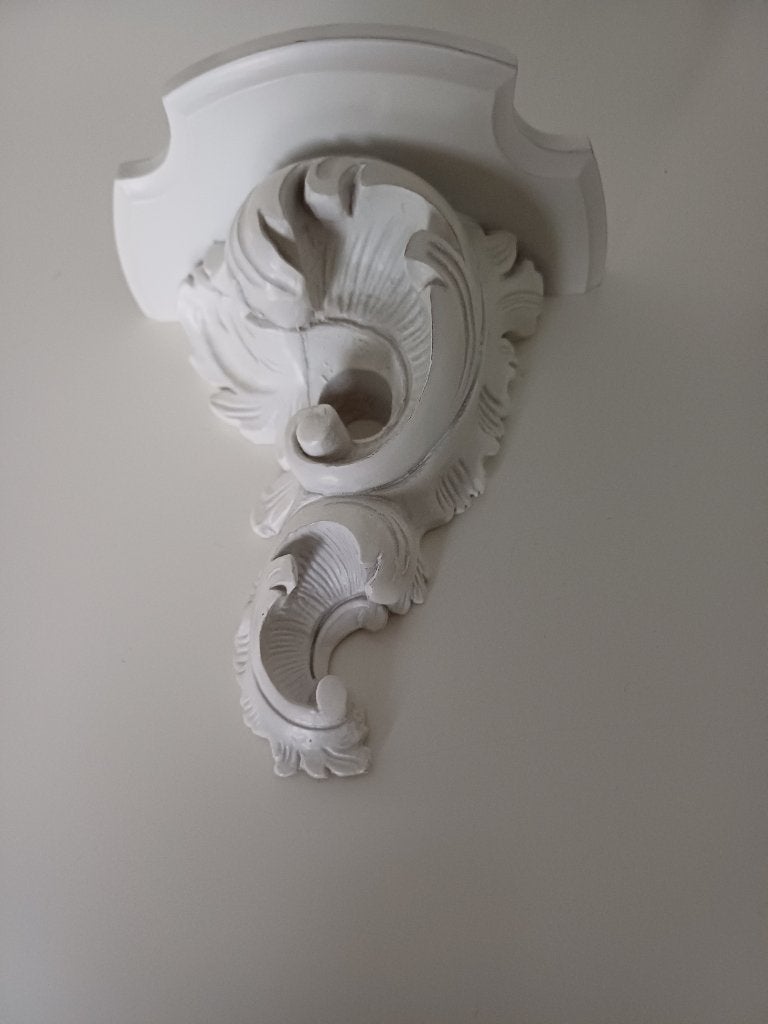 Vintage wand console in de kleur wit 18 cm hoog, Ophalen of Verzenden, Zo goed als nieuw