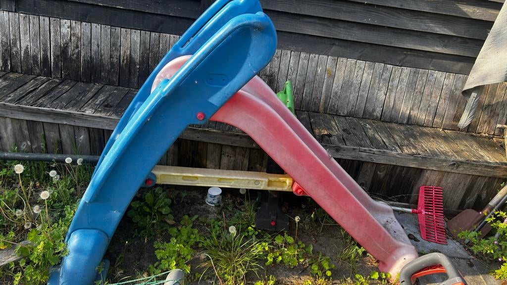 Gebruikte glijbaan voor kinderen, rood en blauw, Ophalen of Verzenden, Zo goed als nieuw, Glijbaan