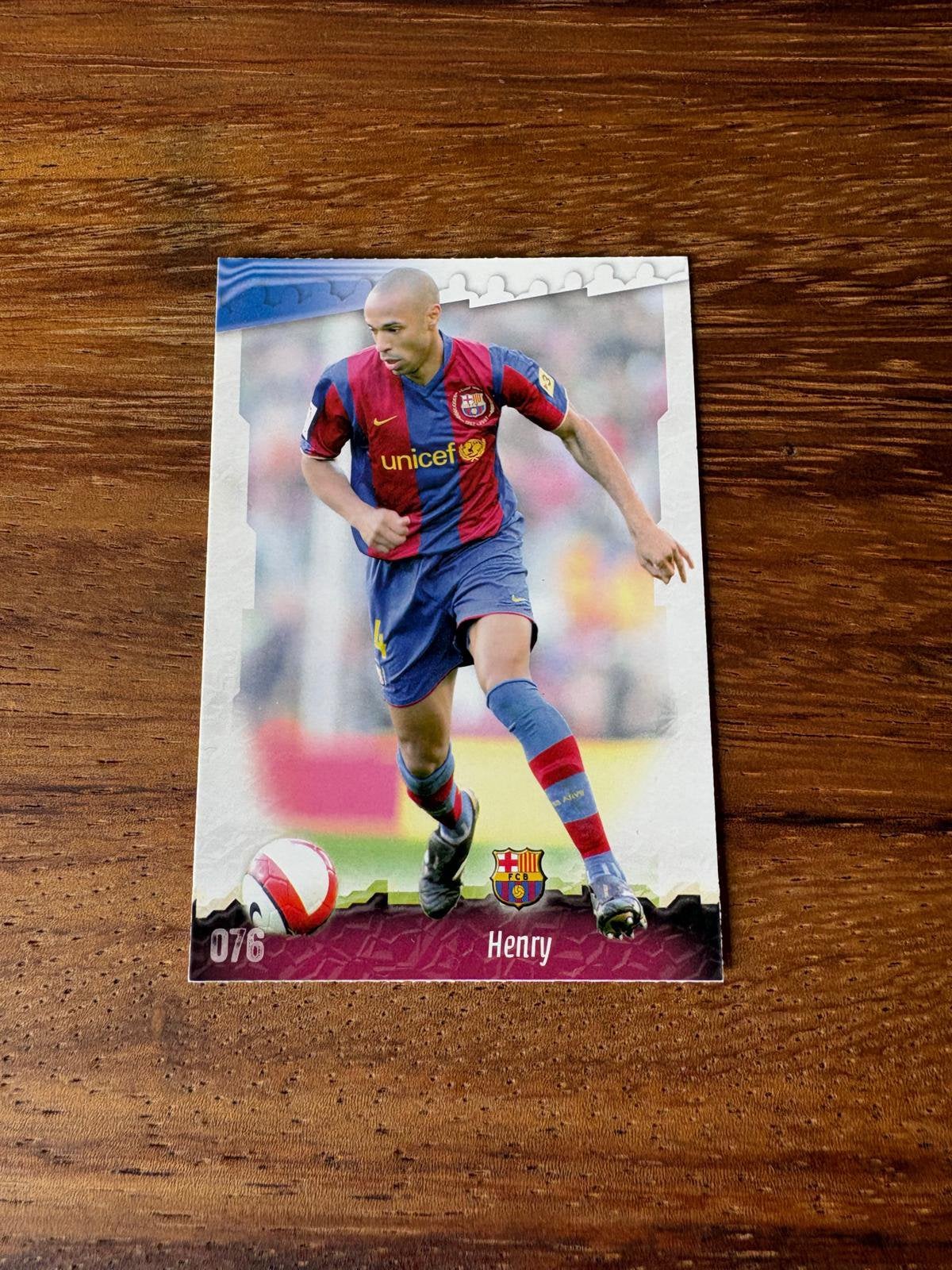 Thierry Henry FC Barcelona Voetbal Plaatje 2008, Ophalen of Verzenden, Zo goed als nieuw, Stickers en Plaatjes