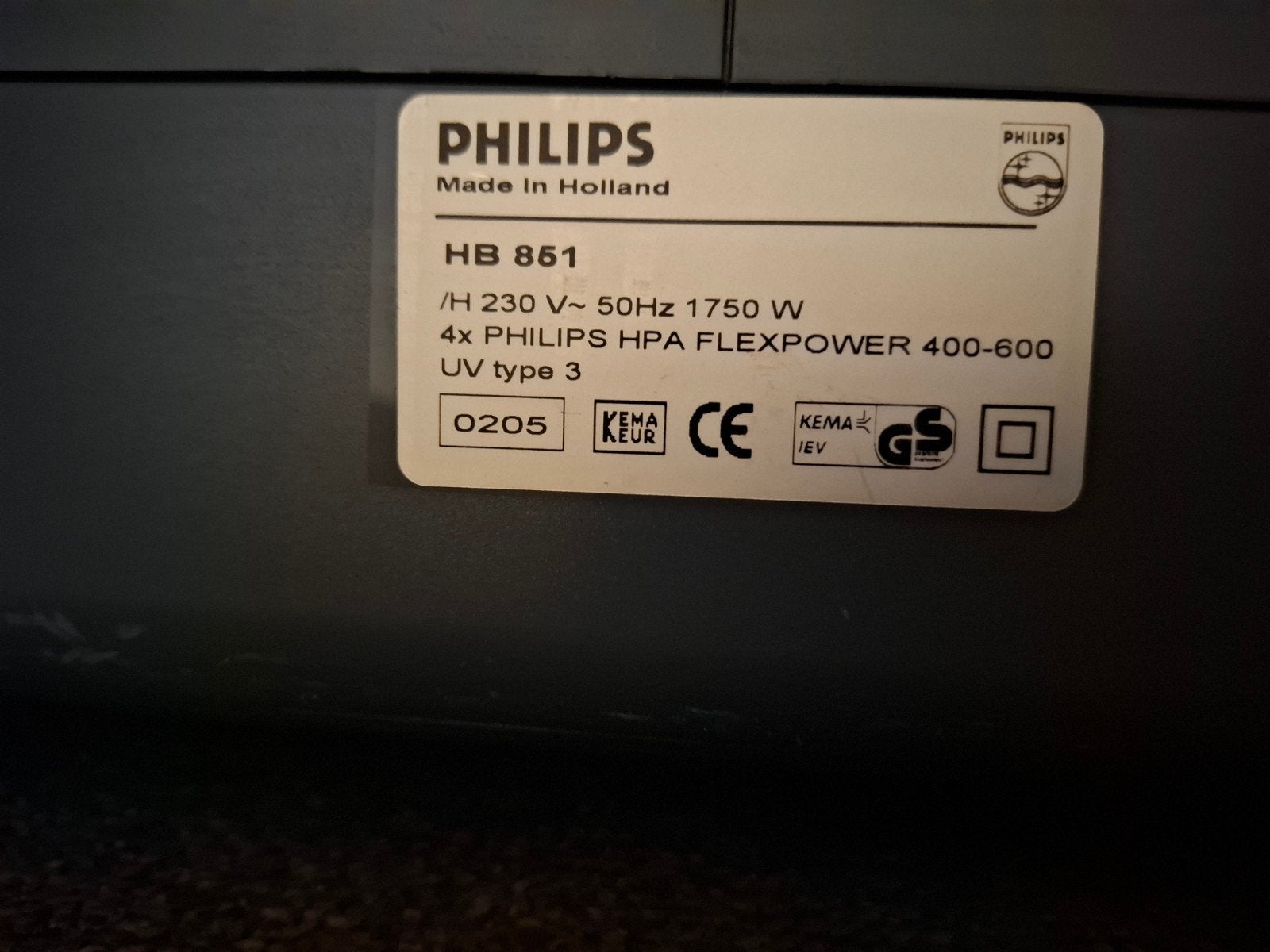 Philips Sunmobile HB 851 Zonnebank - UV, Ophalen, Gebruikt, Zonnebank dubbelzijdig, Minder dan 10 lampen