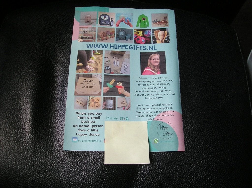 Kortingsbon: Hippe gifts - 10% korting, Eén persoon, Kortingsbon, Overige typen