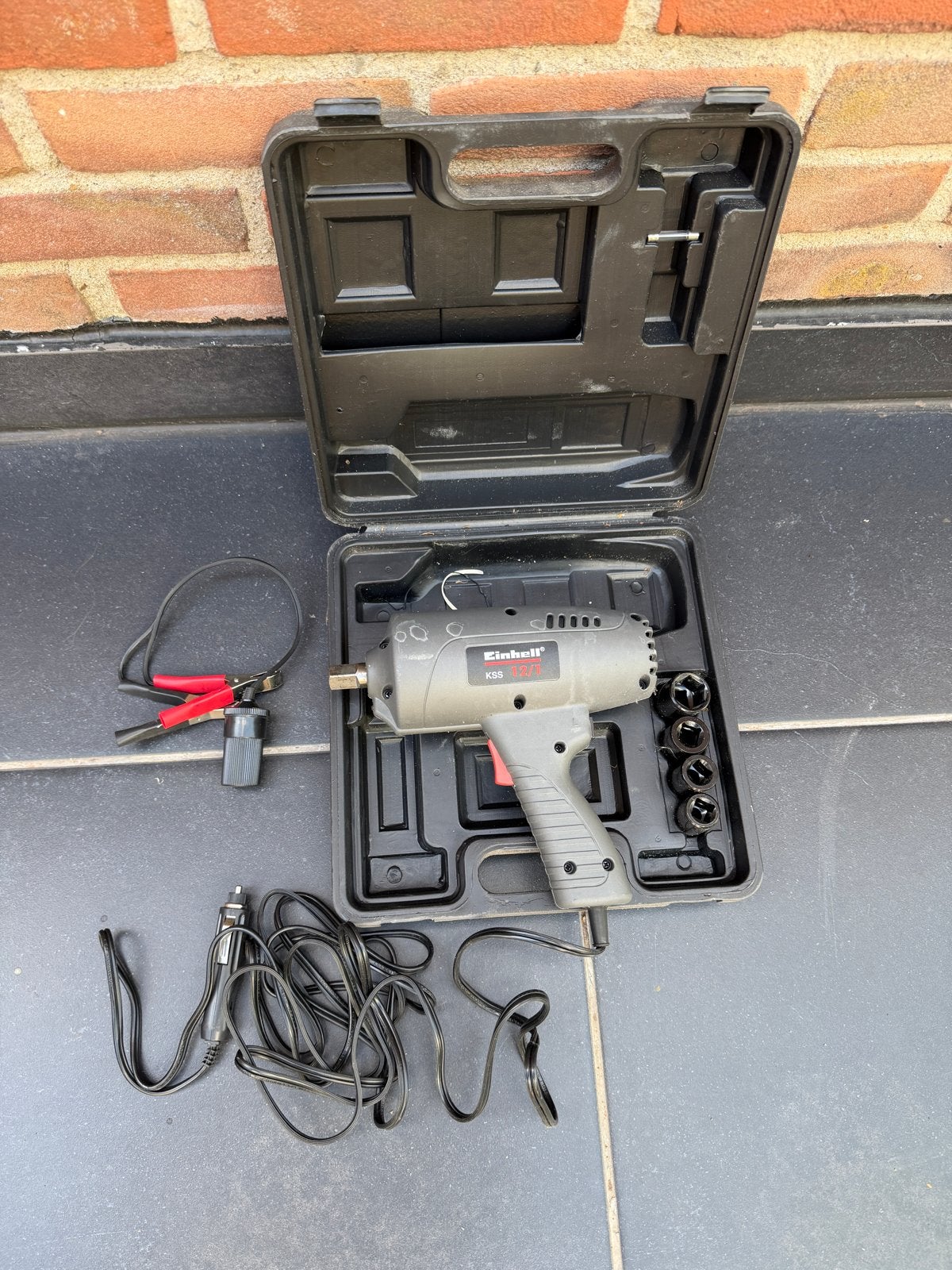Einhell KSS 12/1 Slagmoersleutel 12V met doppen en koffer, Ophalen, Gebruikt, Overige typen
