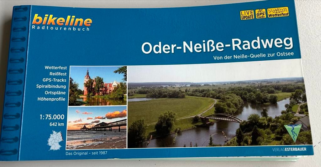Bikeline Oder-Neiße-Radweg fietsboek - Ringband, past in Ort, Boeken, Reisgidsen, Zo goed als nieuw, Fiets- of Wandelgids, Europa