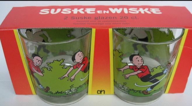 Glazen uit Suske & Wiske Servies in MINT conditie, Ophalen, Suske en Wiske, Nieuw, Gebruiksvoorwerp