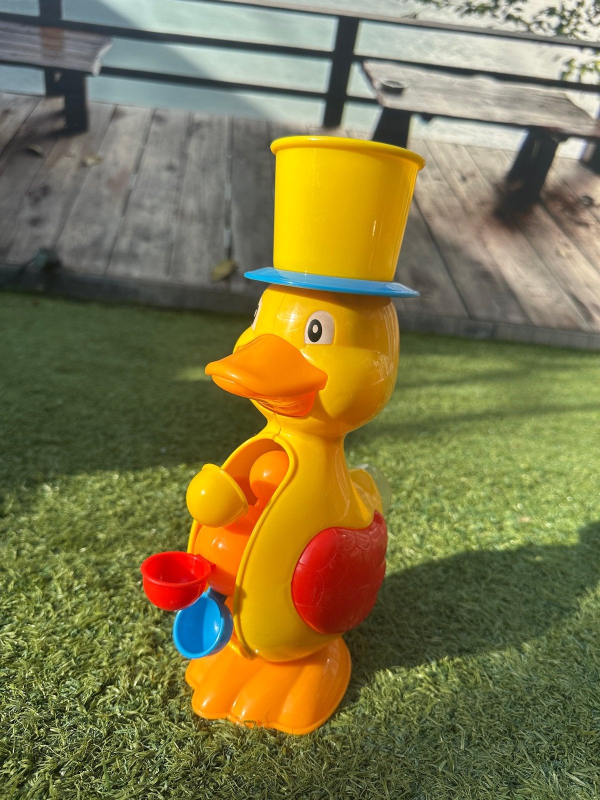 Leuk badeendje met waterfunctie en zuignappen, Ophalen, Zo goed als nieuw, Waterfunctie, Badeend