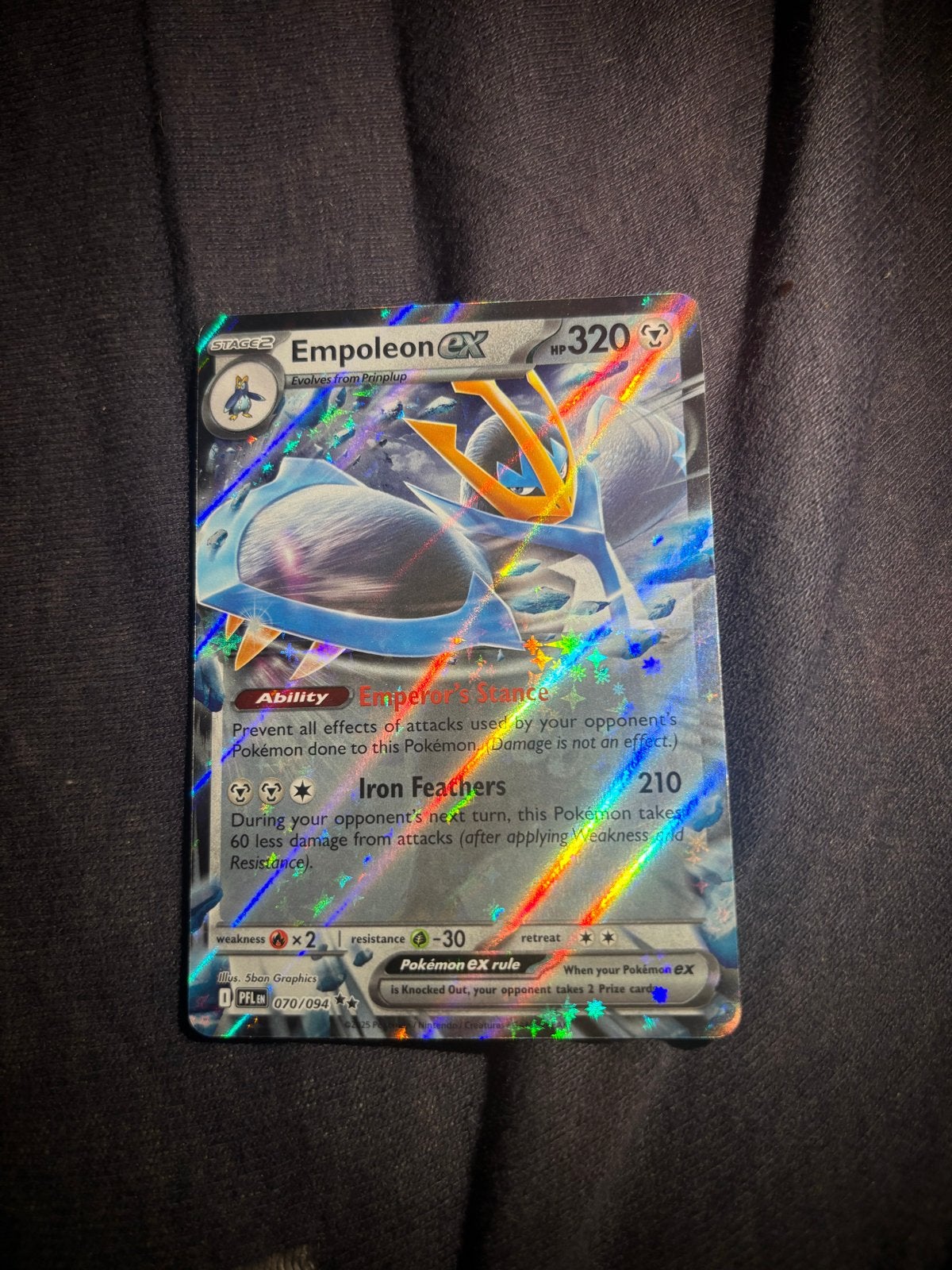 Empoleon EX Pokémon Kaart - Full Art Foil, Ophalen, Zo goed als nieuw, Losse kaart, Foil