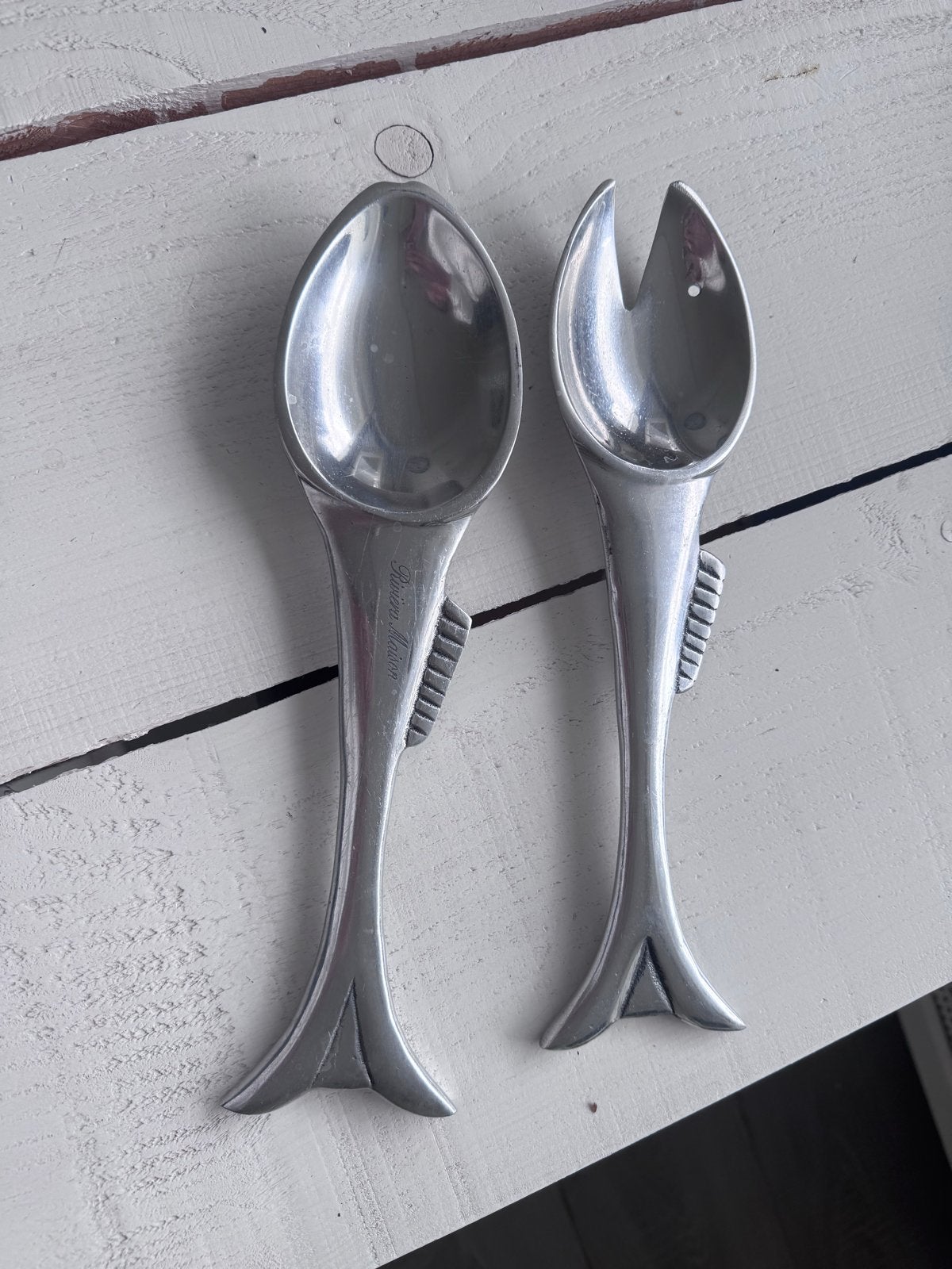 Rivièra Maison Opscheplepels - Visvormig Design, Ophalen, Overige typen, Zilver, Zo goed als nieuw