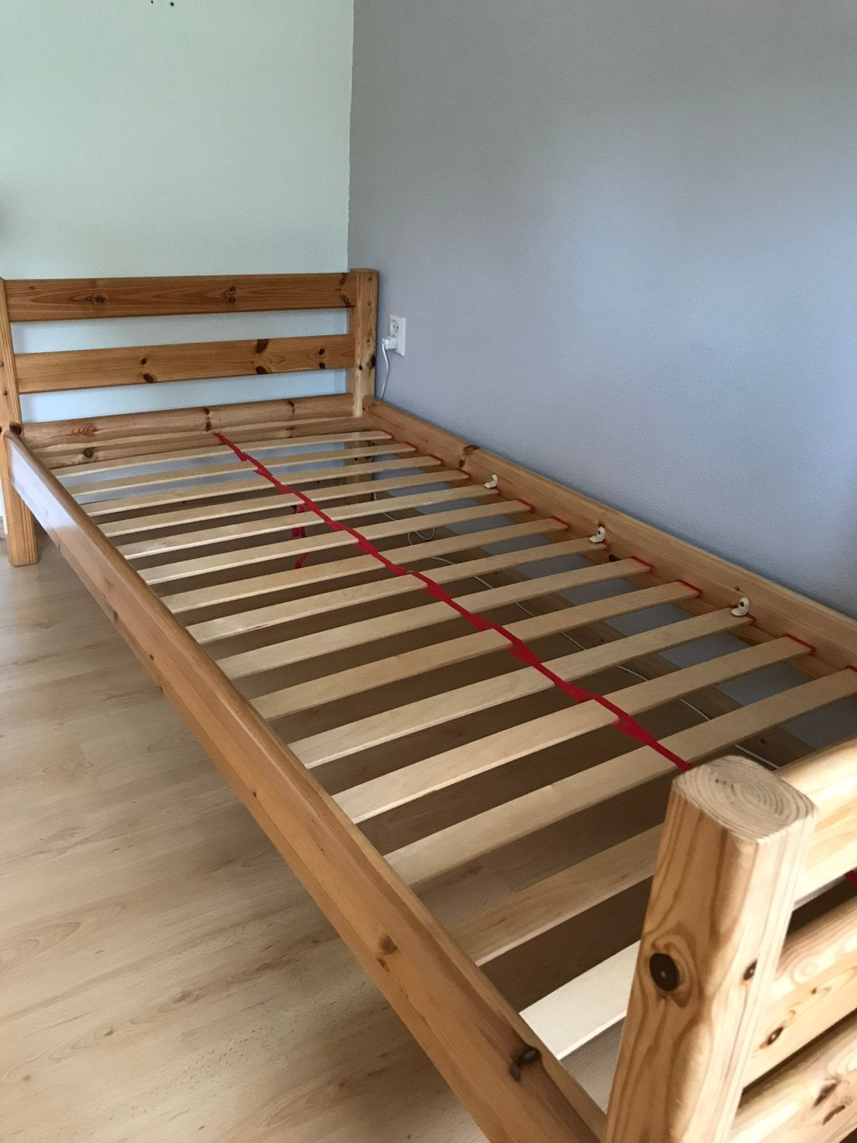 Flexa bed blank gelakt, halfhoogslaper., Ophalen, 90 cm, Eenpersoons, Zo goed als nieuw