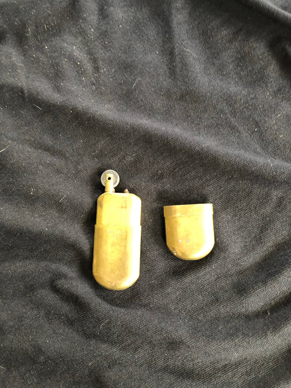 Vintage messing aansteker met dop, Ophalen of Verzenden, Gebruikt, Aansteker