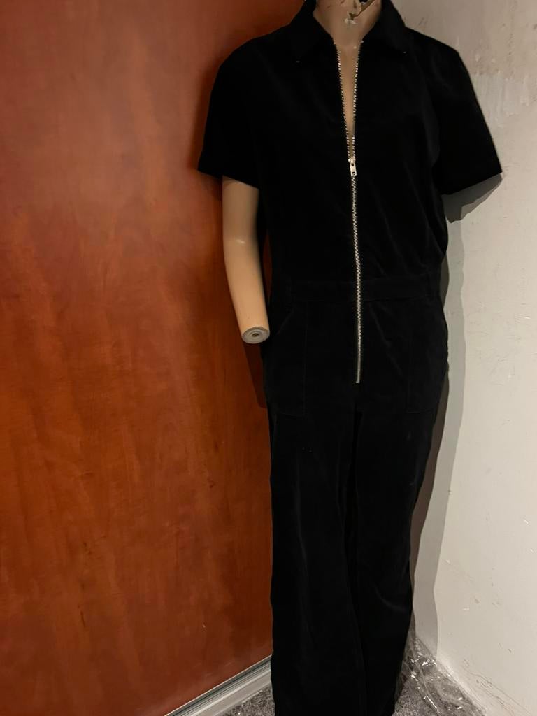 MNG jumpsuit maat L ribfluweel zgan, Kleding | Dames, Ophalen of Verzenden, Zo goed als nieuw, Maat 38/40 (M), Zwart