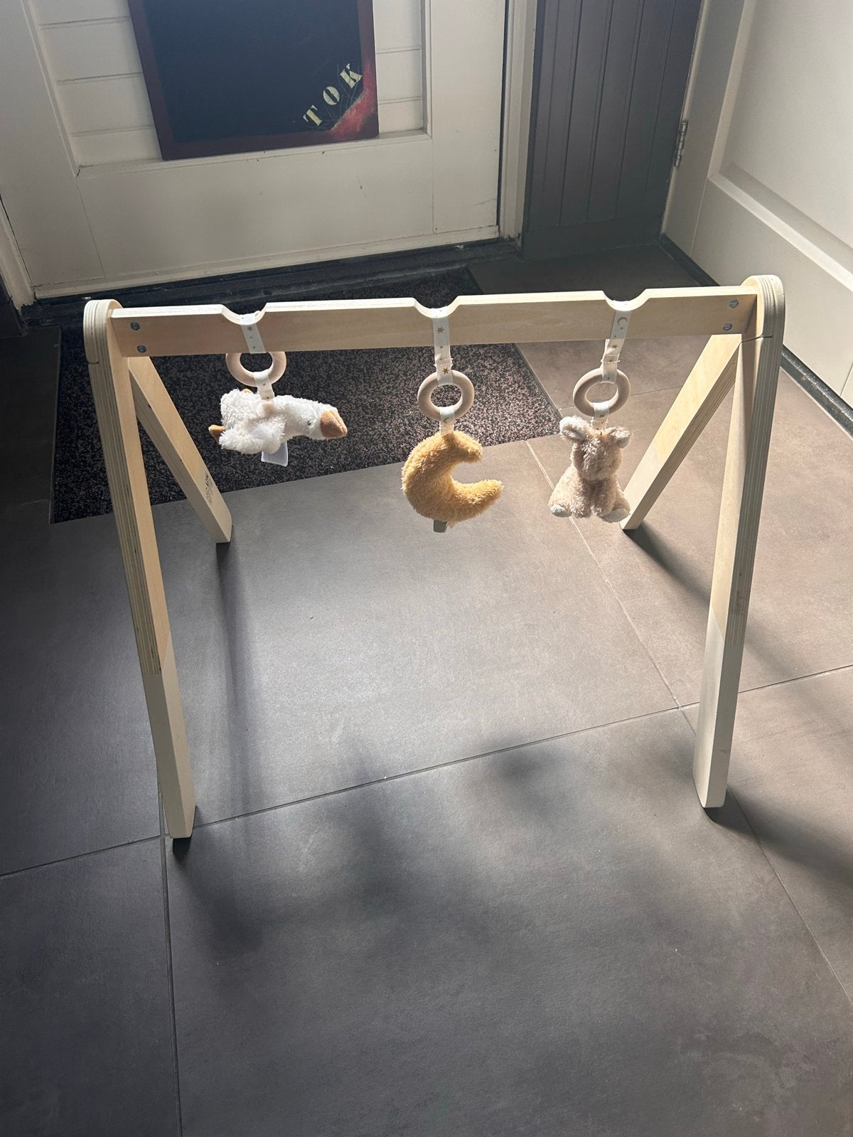 Houten babygym met speeltjes gloednieuw, Ophalen of Verzenden, Zo goed als nieuw, Babygym
