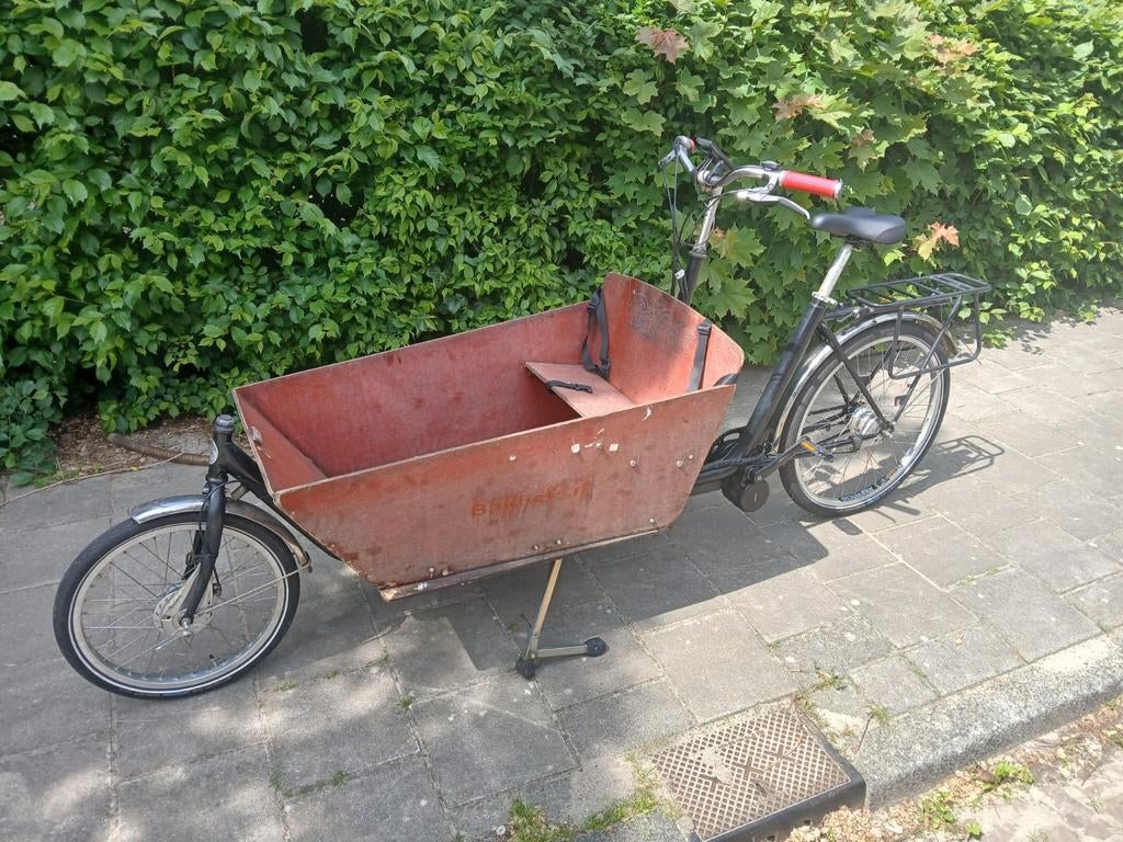 Elektrischebakfiets met zitje voor kinderen, Fietsen en Brommers, Fietsen | Bakfietsen, Gebruikt, Huif, 2 kinderen, Ophalen