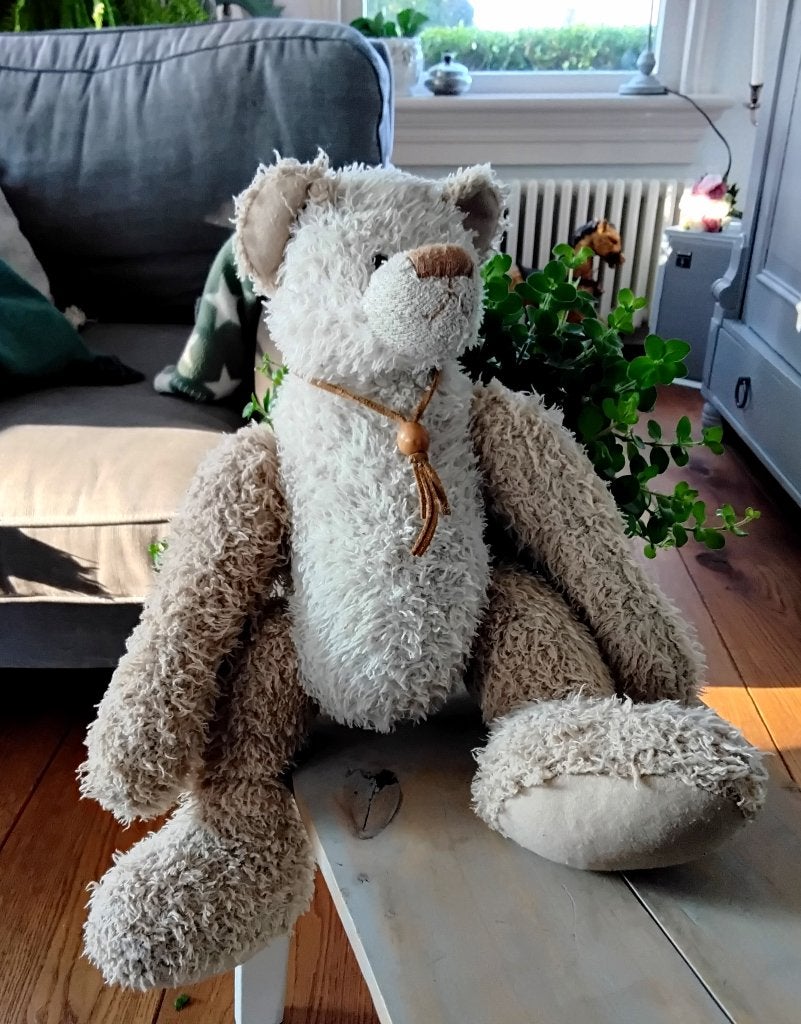 Oude brocante teddybeer, Ophalen of Verzenden, Gebruikt, Stoffen beer, Overige merken