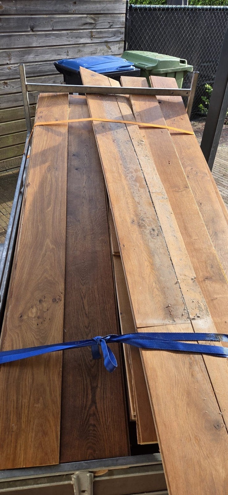 Masieve Eiken planken - +- 27 m², Ophalen