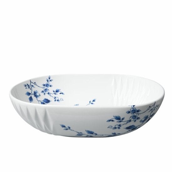 Heinen Delfts Blauw saladeschaal Blauw Vouw 32,5 cm, Huis en Inrichting, Overige merken, Ophalen of Verzenden, Schaal of Schalen