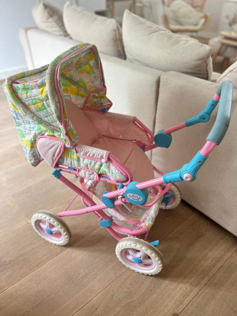 Unieke nostalgische Babyborn kinderwagen!, Kinderen en Baby's, Speelgoed | Poppen, Ophalen, Gebruikt, Babypop