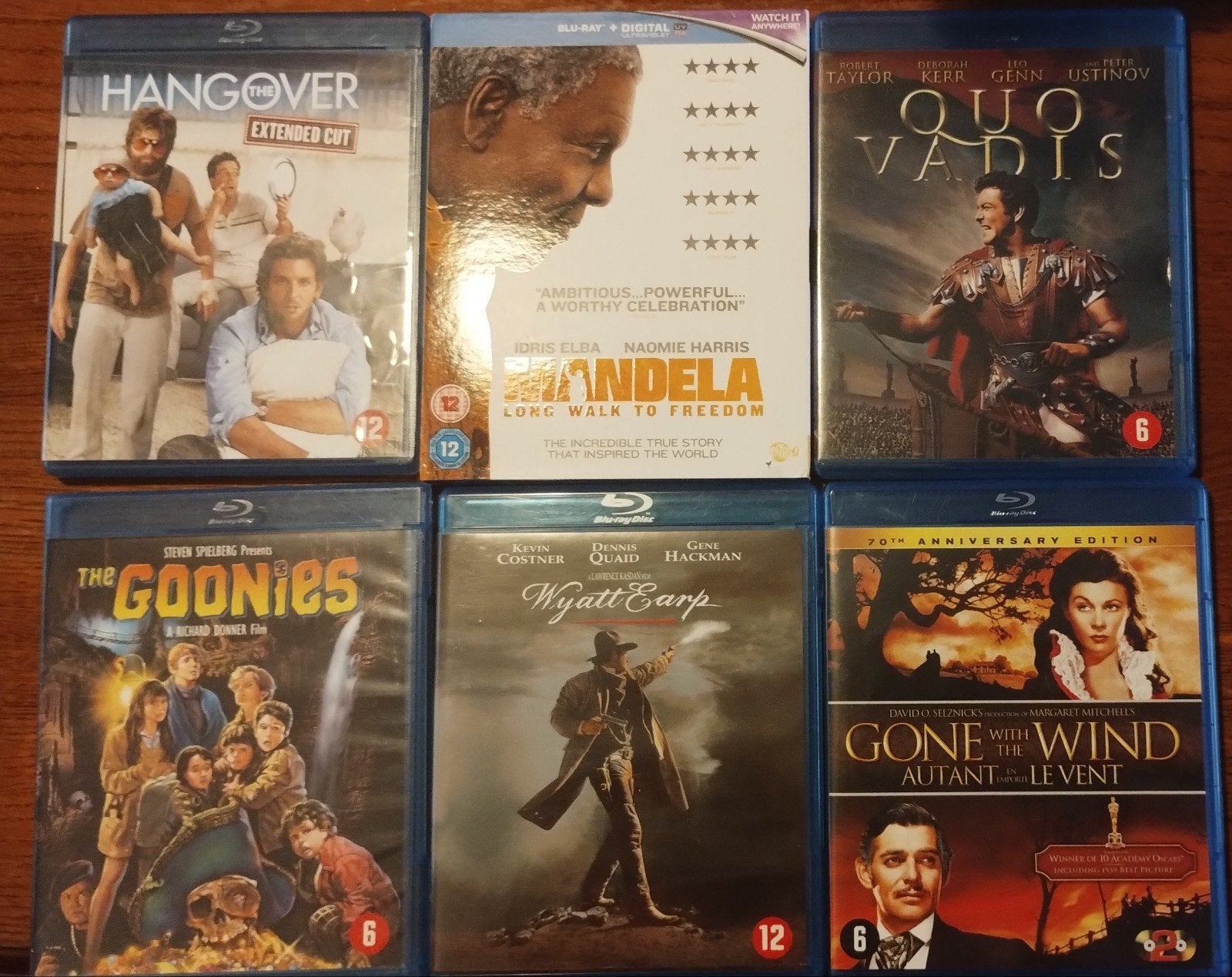 Blu-rays Mandela,Gone with the Wind en Quo Vadis, Ophalen, Zo goed als nieuw, Humor en Cabaret