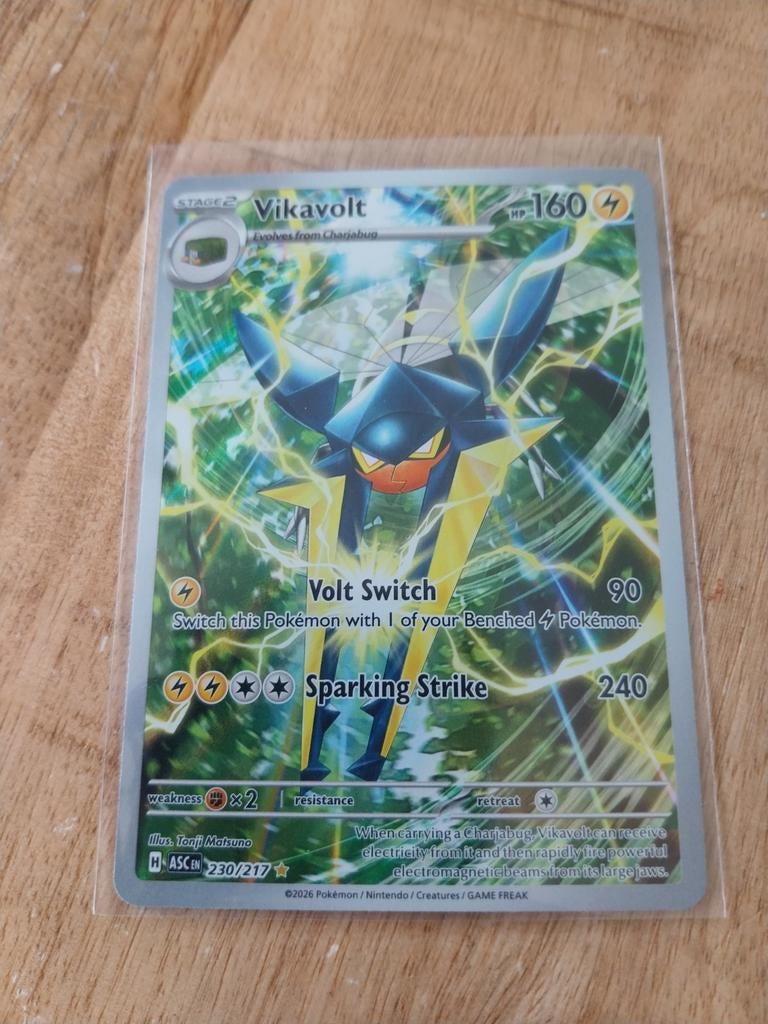 Pokémon Ascended Heroes Vikavolt 230/217, Ophalen of Verzenden, Nieuw, Losse kaart, Foil