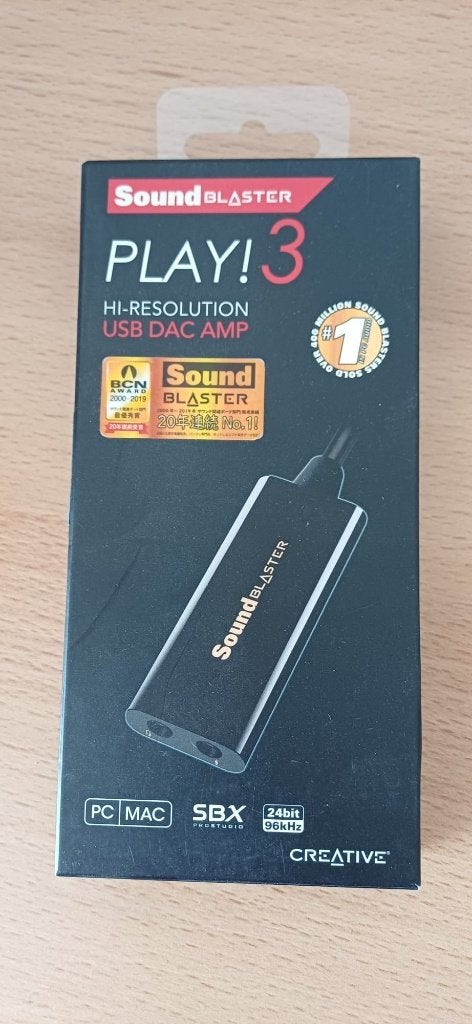 Creative Sound Blaster Play! 3 USB DAC/AMP, Computers en Software, Geluidskaarten, Ophalen of Verzenden, Nieuw