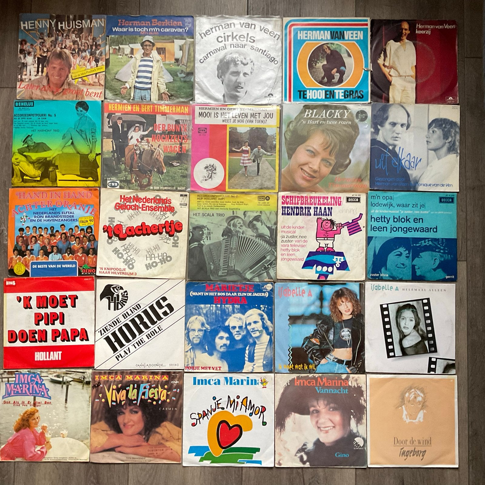 Partij Nederlandstalige Vinyl Singles (24 stuks), Gebruikt, 7 inch, Ophalen of Verzenden, EP