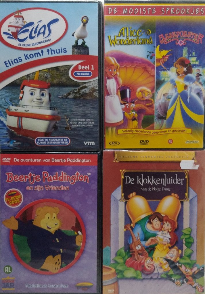 Elias, Alice Wonderland/Assepoester Paddington Klokkenluider, Cd's en Dvd's, Alle leeftijden, Ophalen of Verzenden, Nieuw in verpakking