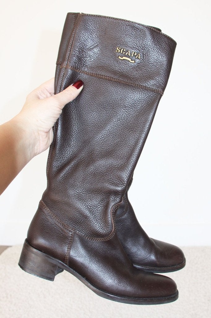 Schitterende Leren Scapa Laarzen -s6 (Maat 36) € 95,-