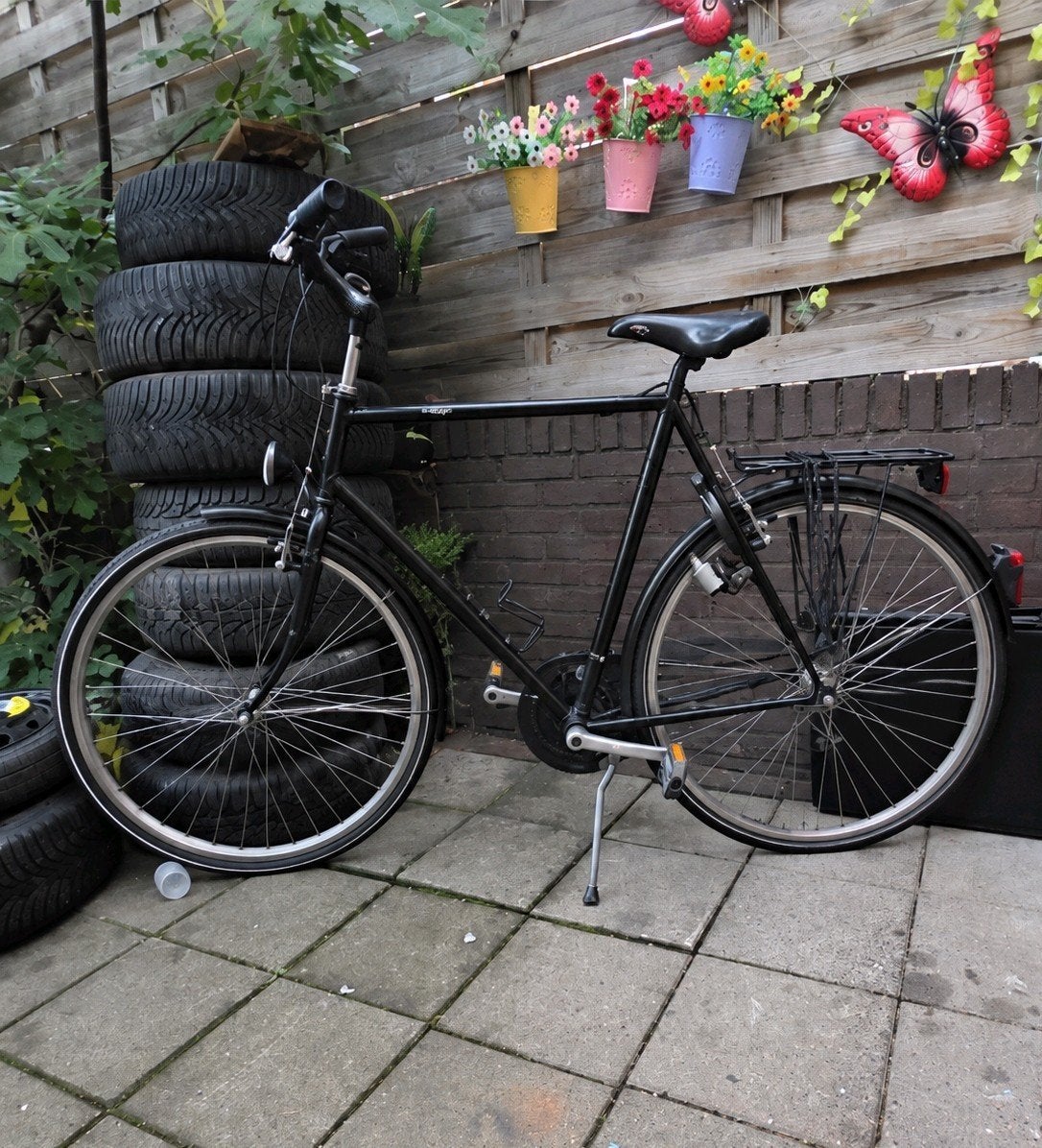 Gazelle fiets met 7 versnellingen (zwart), Fietsen en Brommers, Ophalen, Velgrem, (Extra) lage instap, Zo goed als nieuw
