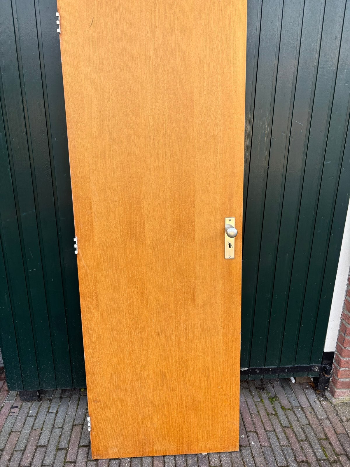 Houten binnendeur met deurklink en sleutelgat, Ophalen, Gebruikt, 80 tot 100 cm, Binnendeur