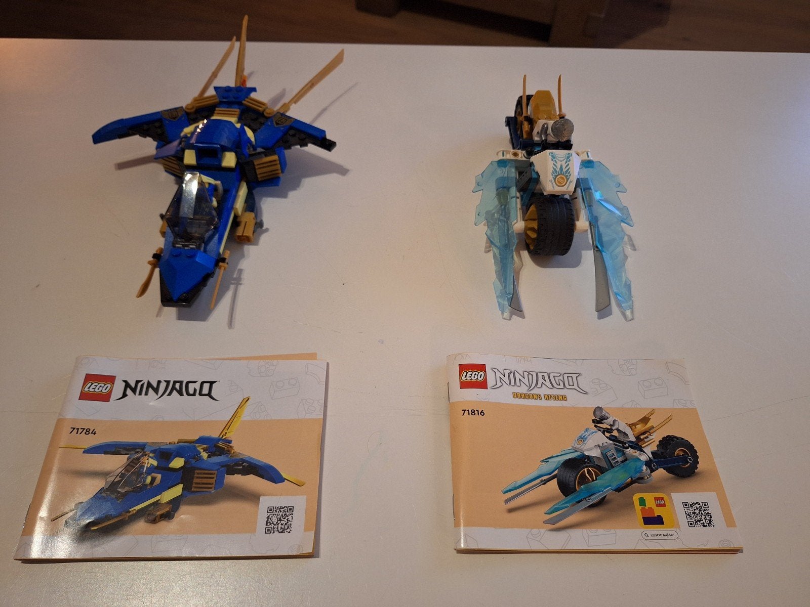 Lego Ninjago Voertuigen - Straaljager en Motor, Ophalen of Verzenden