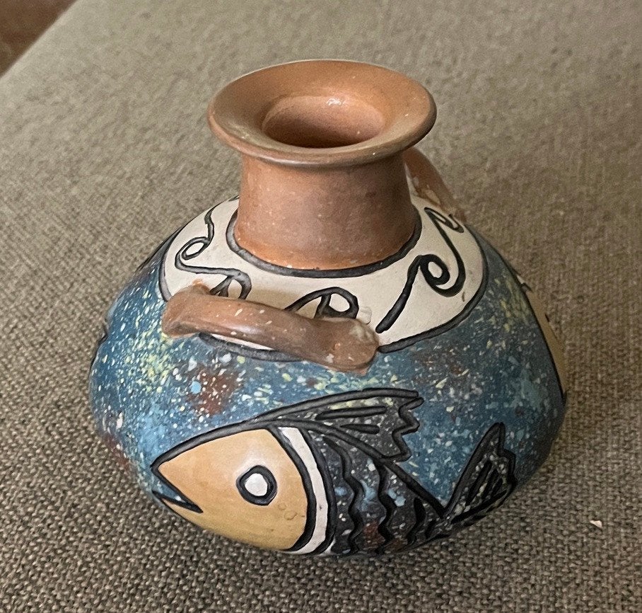 Oud keramiek kruikje uit Peru, Antiek en Kunst, Ophalen of Verzenden