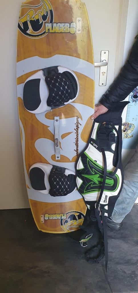 Placebo board met gordel, Watersport en Boten, Kitesurfen, Twintip, Ophalen of Verzenden, Gebruikt, Kiteboard