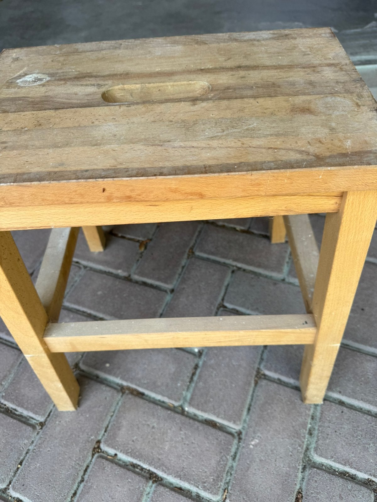 Handig houten opstap/ krukje, Ophalen, Gebruikt, Hout