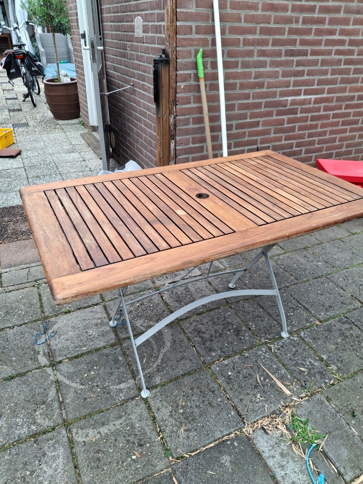 teak tuintafel, Ophalen of Verzenden, Rechthoekig, Teakhout