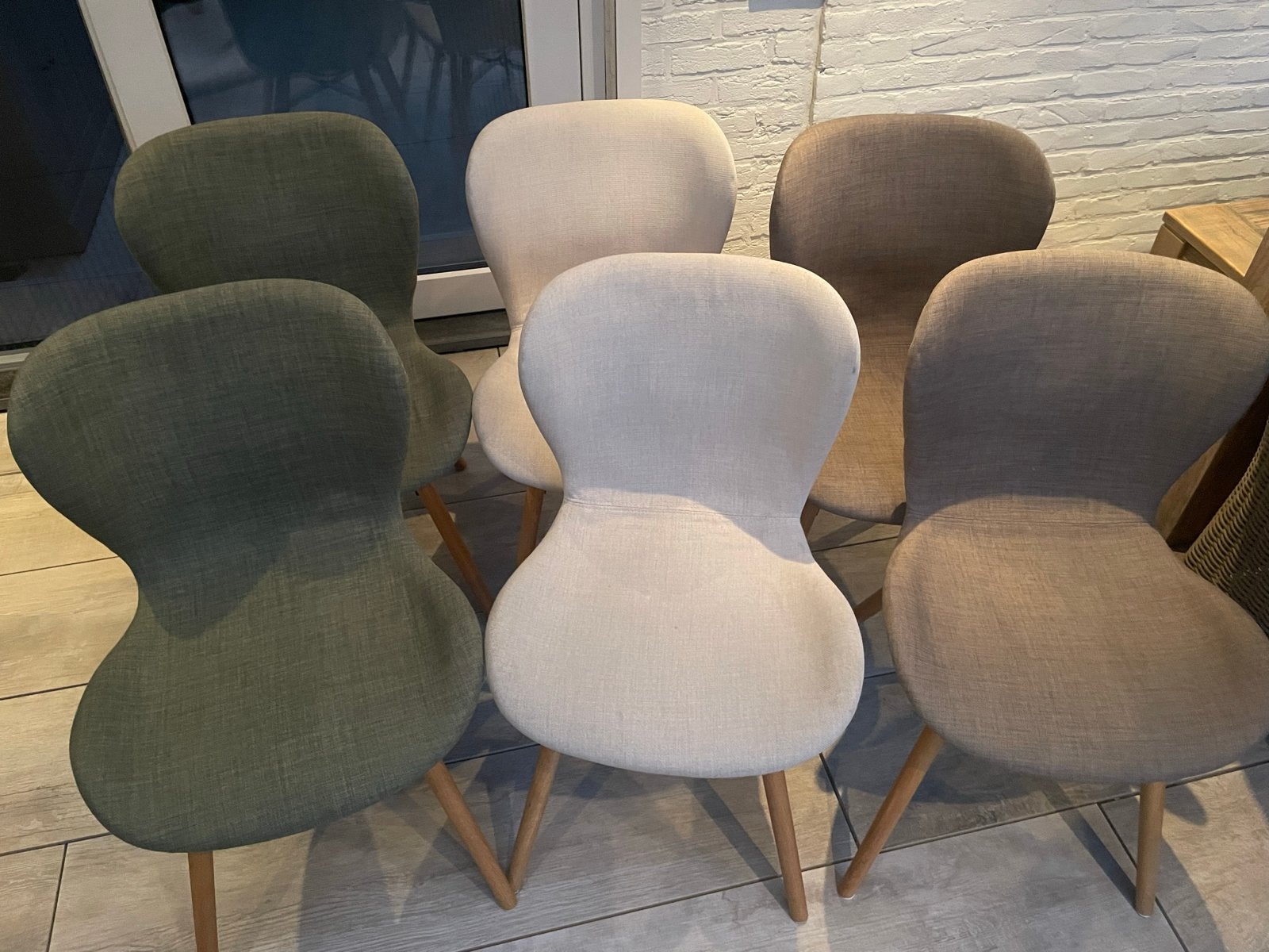 Set van 6 comfortabele eetkamerstoelen, Gebruikt, Overige kleuren, Ophalen of Verzenden, Vijf, Zes of meer stoelen
