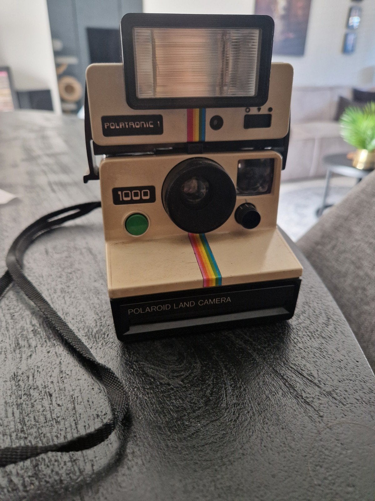 Polaroid 1000 Land Camera met Polatronic 1 flitser, Ophalen of Verzenden, Gebruikt, Polaroid, Polaroid