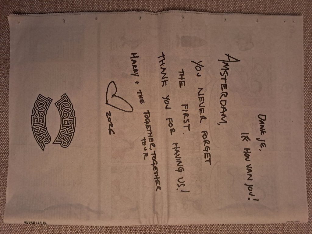 Parool Harry Styles Bedankje Amsterdam, Ophalen, Zo goed als nieuw, Krant