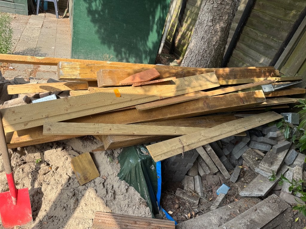 Hout gratis, Ophalen, Gebruikt, 200 tot 250 cm, 50 mm of meer