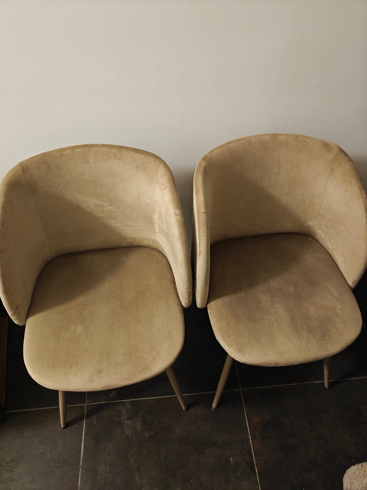 Søstrene Grene fluwelen stoelen, Ophalen, Twee, Bruin, Zo goed als nieuw