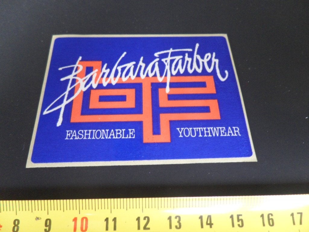 sticker Barbara Farber fashionable youthwear, Ophalen, Zo goed als nieuw