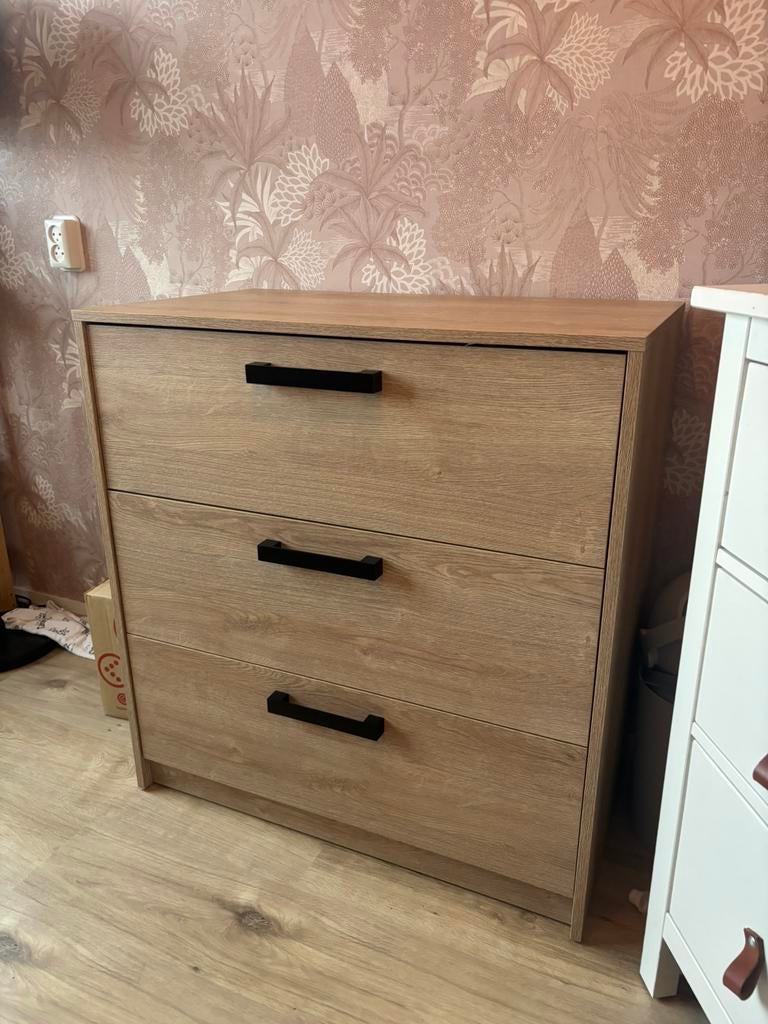 Baby commode eiken, Huis en Inrichting, Ophalen, Overige materialen, 50 tot 100 cm, Zo goed als nieuw