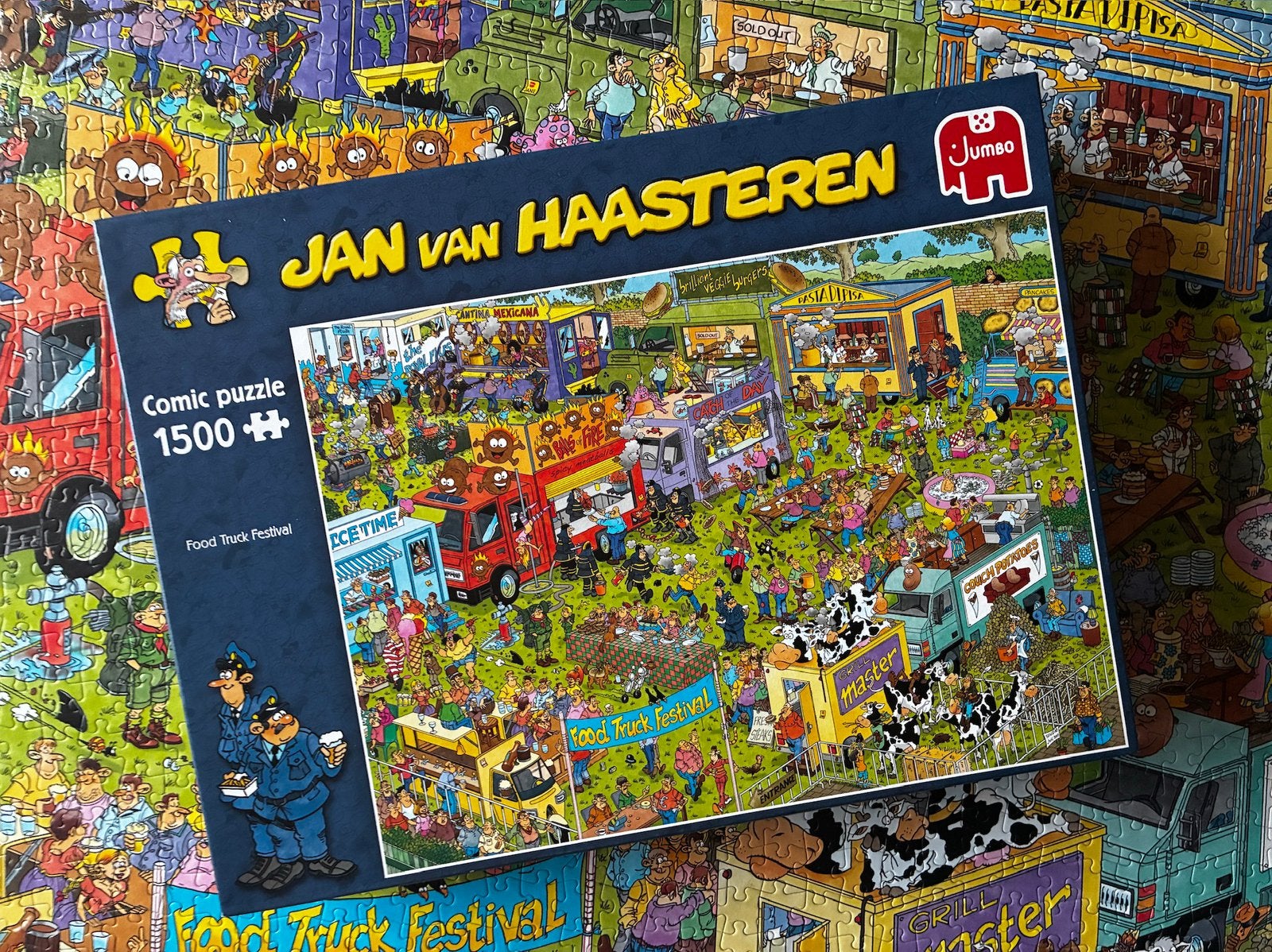 Jan van Haasteren - Food Truck Festival (1500) ruil of koop, Hobby en Vrije tijd, Denksport en Puzzels, Ophalen of Verzenden, 500 t/m 1500 stukjes